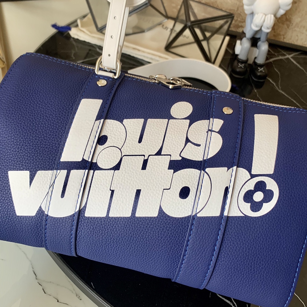 l0vis Vvtt0n city keepall graphic leather blue m58747 27 x 17 x 13 cm