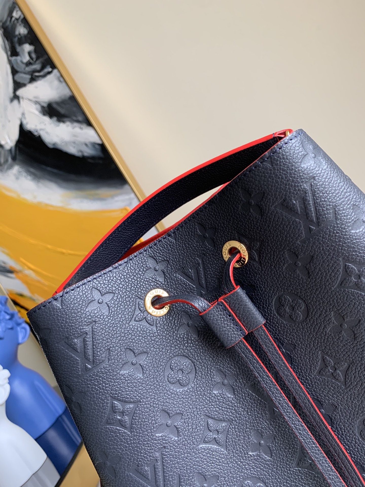 l0vis Vvtt0n nÉonoÉ mm monogram empreinte leather marine rouge m45306 26cm