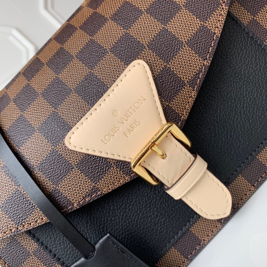 l0vis Vvtt0n beaumarchais 2way crossbody bag damier ebene canvas black/beige n40148 25 x 18.5 x 9.5 cm