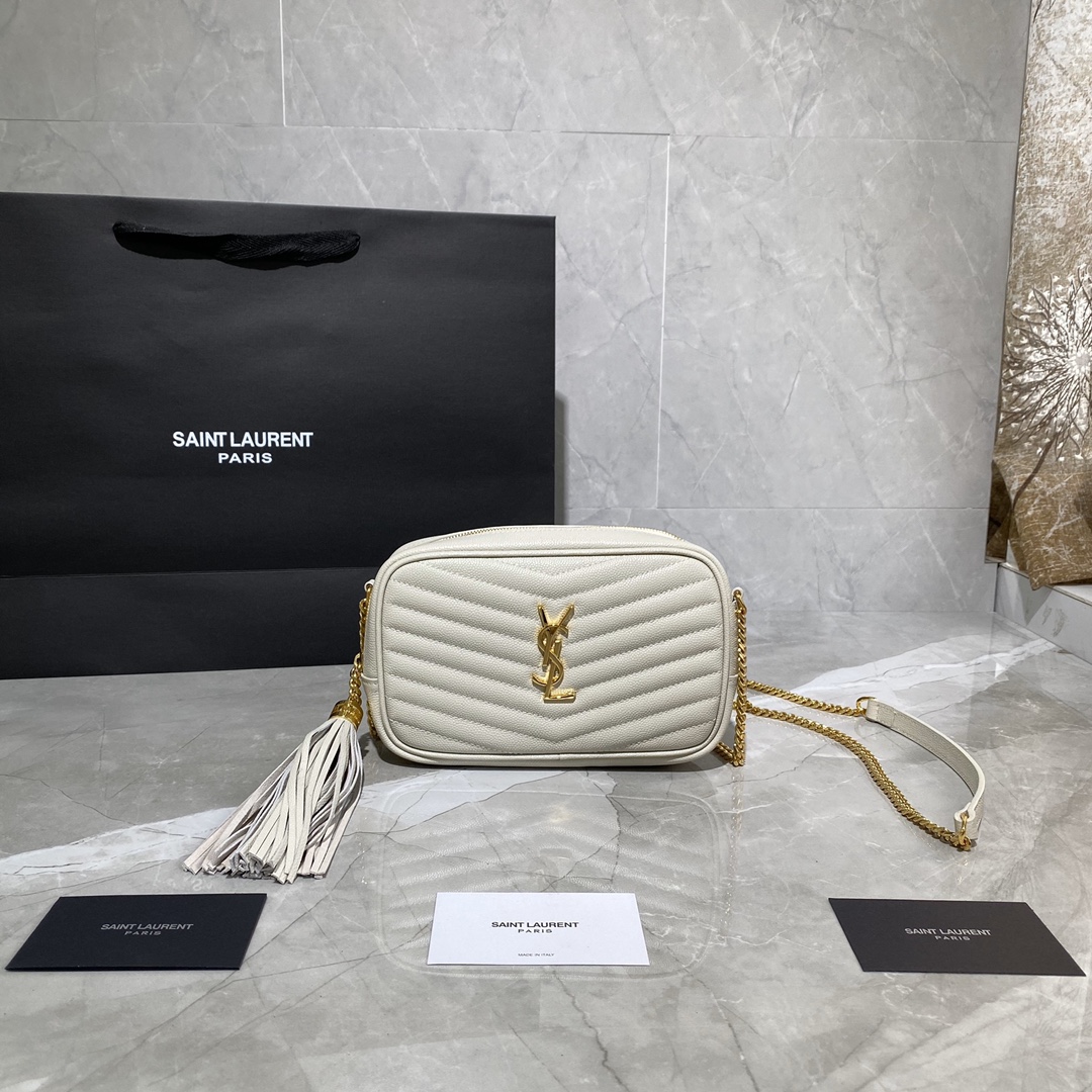 Y51 mini lou camera shoulder bag white 585040 18 × 10 × 5 cm