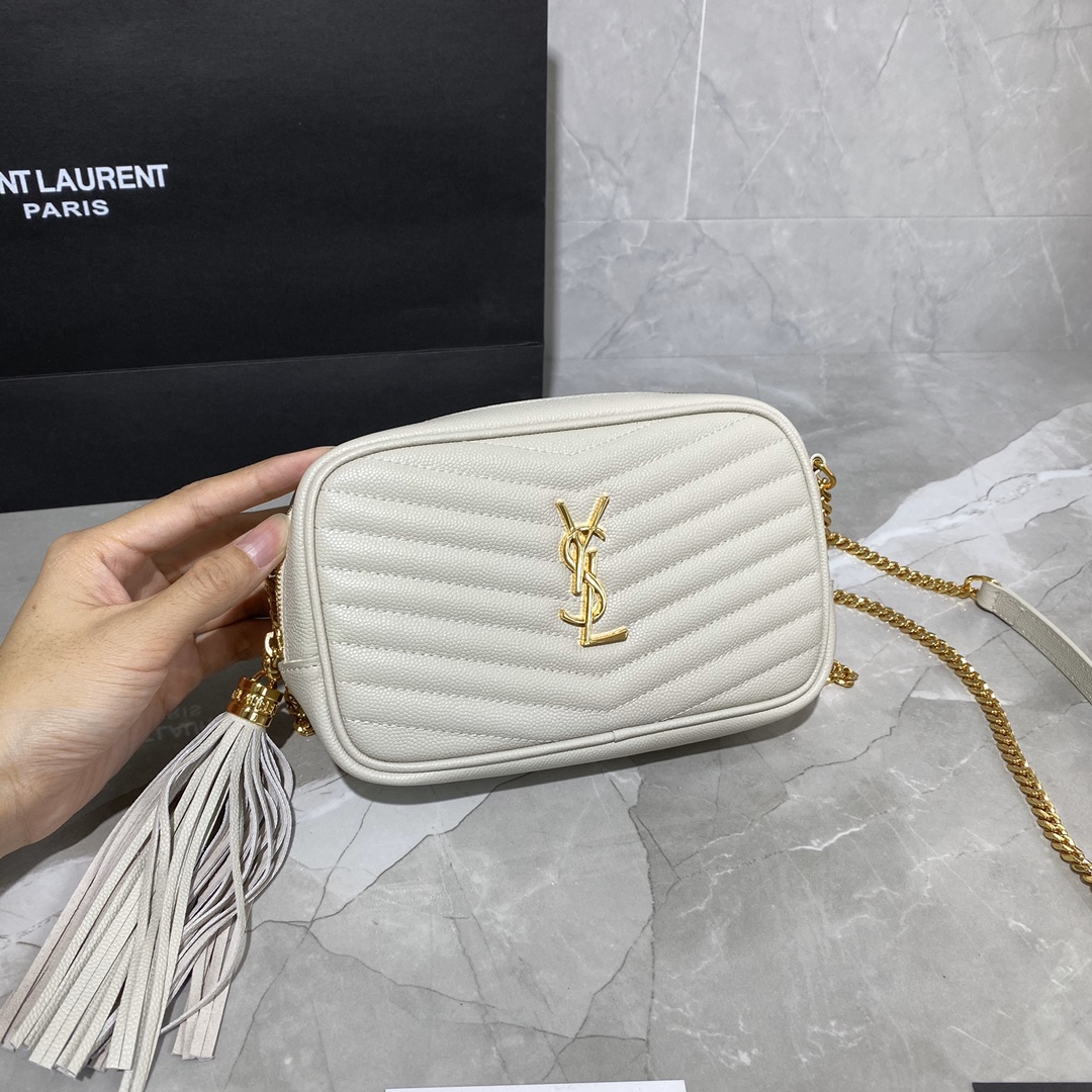 Y51 mini lou camera shoulder bag white 585040 18 × 10 × 5 cm