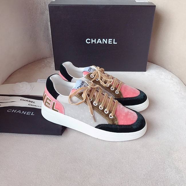 Ch**el velvet pink shoes