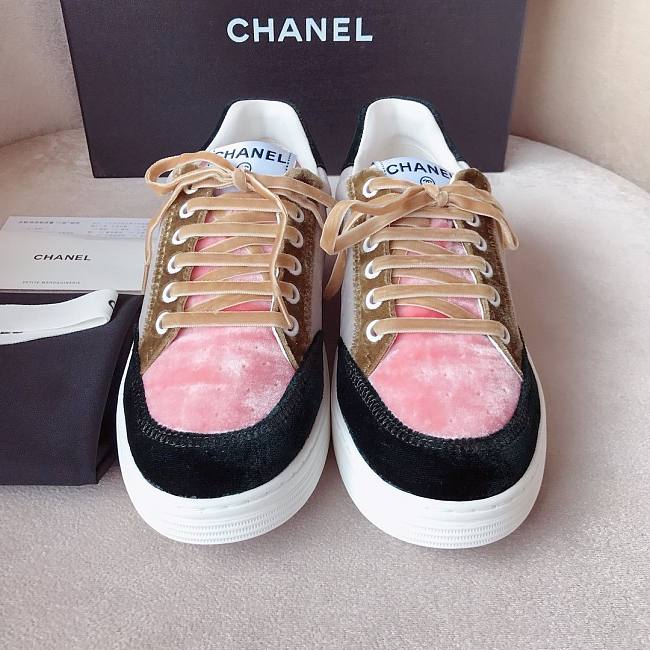 Ch**el velvet pink shoes