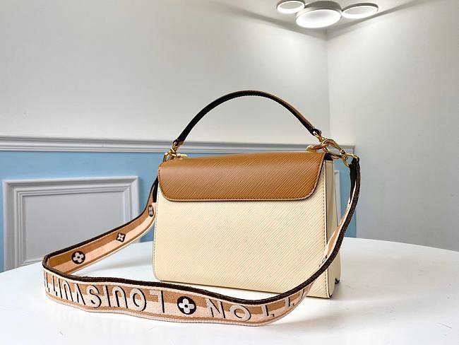 l0vis Vvtt0n twist mm handbag in cream m55851 23 x 17 x 9.5 cm