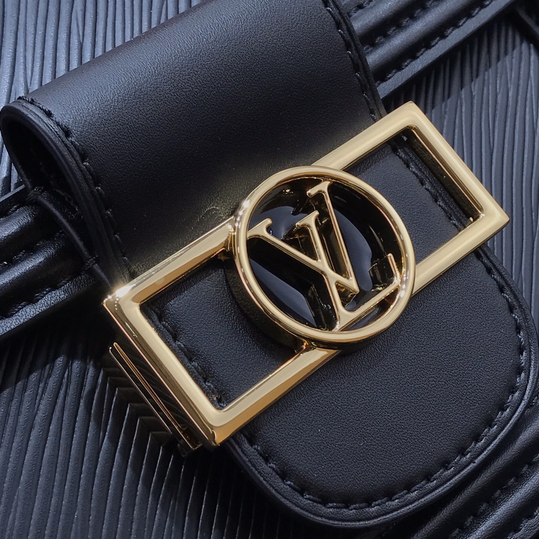 l0vis Vvtt0n mini dauphine epi leather black m55964 20 x 15 x 9 cm
