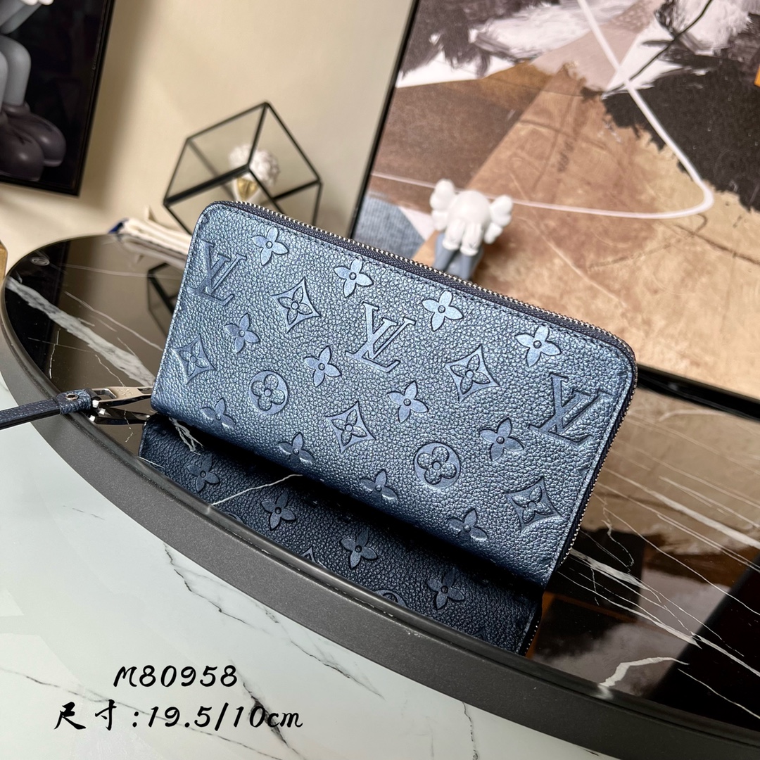 l0vis Vvtt0n zippy wallet navy m80958 19.5 x 10 cm