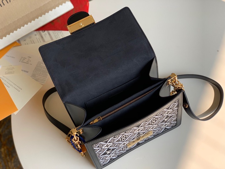 l0vis Vvtt0n since 1854 dauphine mm monogram flowers gray m57211 25 x 17 x 10.5 cm