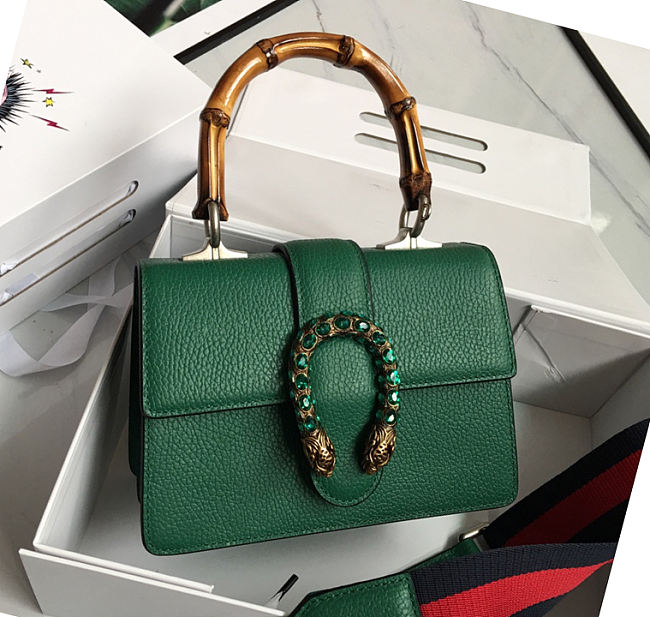 Gvc*1 mini dionysus top handle green bag 523367 20 x 14 x 11 cm