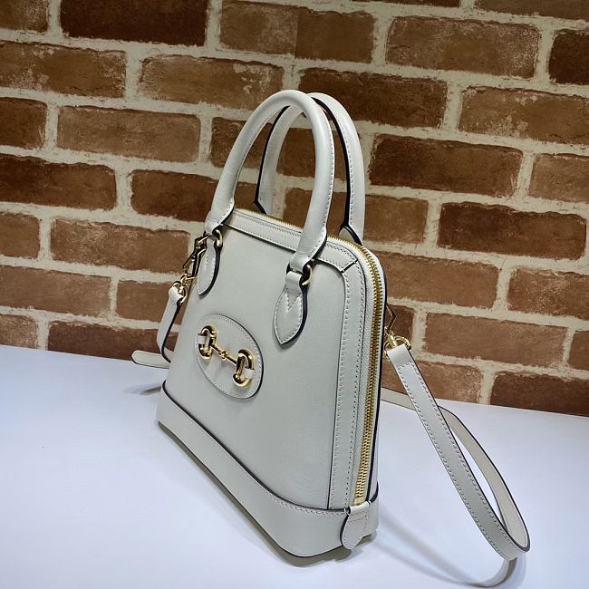 Gvc*1 horsebit 1955 small top handle white 621220 25 x 24 x 9 cm