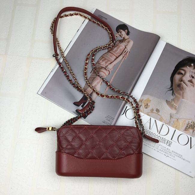 Ch**el gabrielle clutch red a94505 18 x 6 x 11 cm
