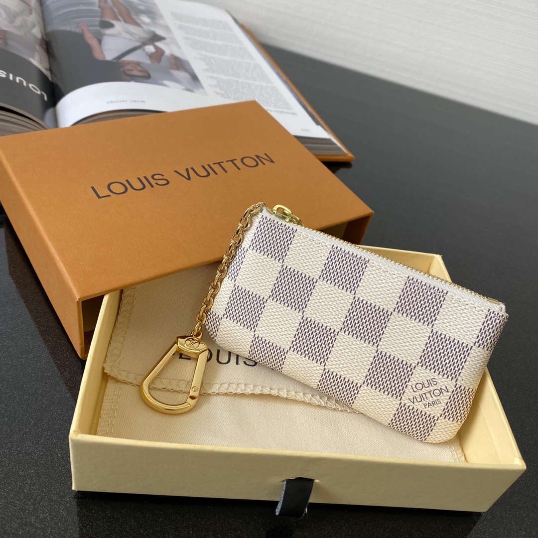 l0vis Vvtt0n key pouch damier azur cancas n62659 11.5 x 6.5cm