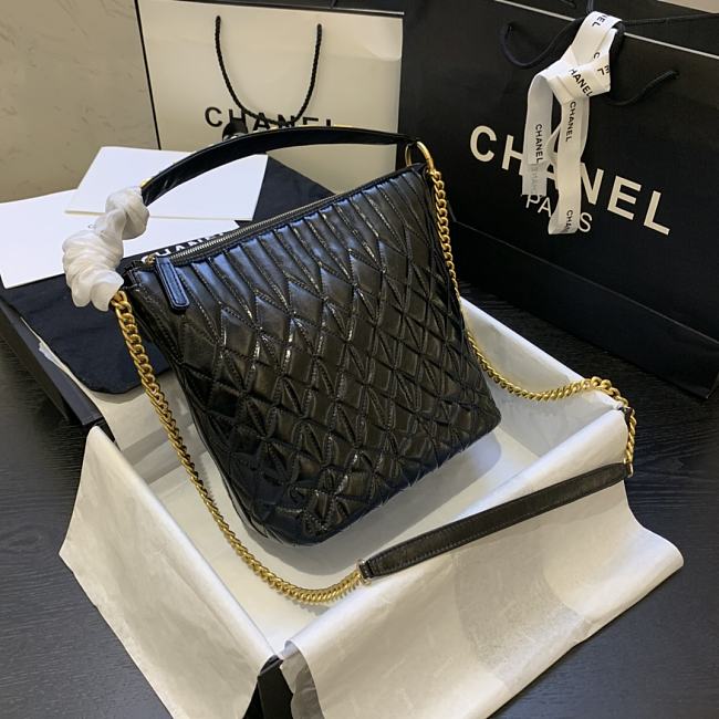Ch**el state of the art hobo bag black as0845 21 x 24 x 14 cm