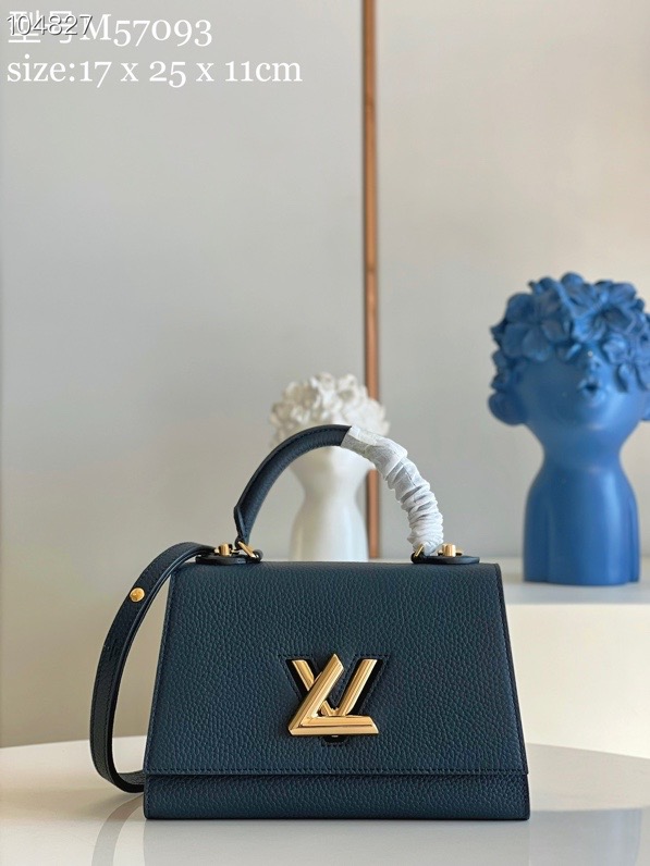 l0vis Vvtt0n twist one handle pm taurillon leather blue marine m58793 17 x 25 x 11 cm