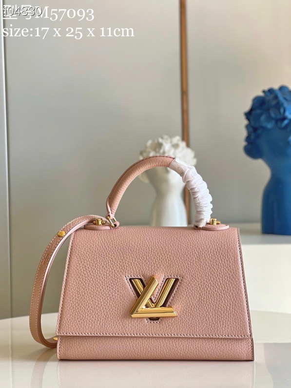 l0vis Vvtt0n twist one handle mm taurillon leather rose pink m57090 29 x 21 x 12 cm