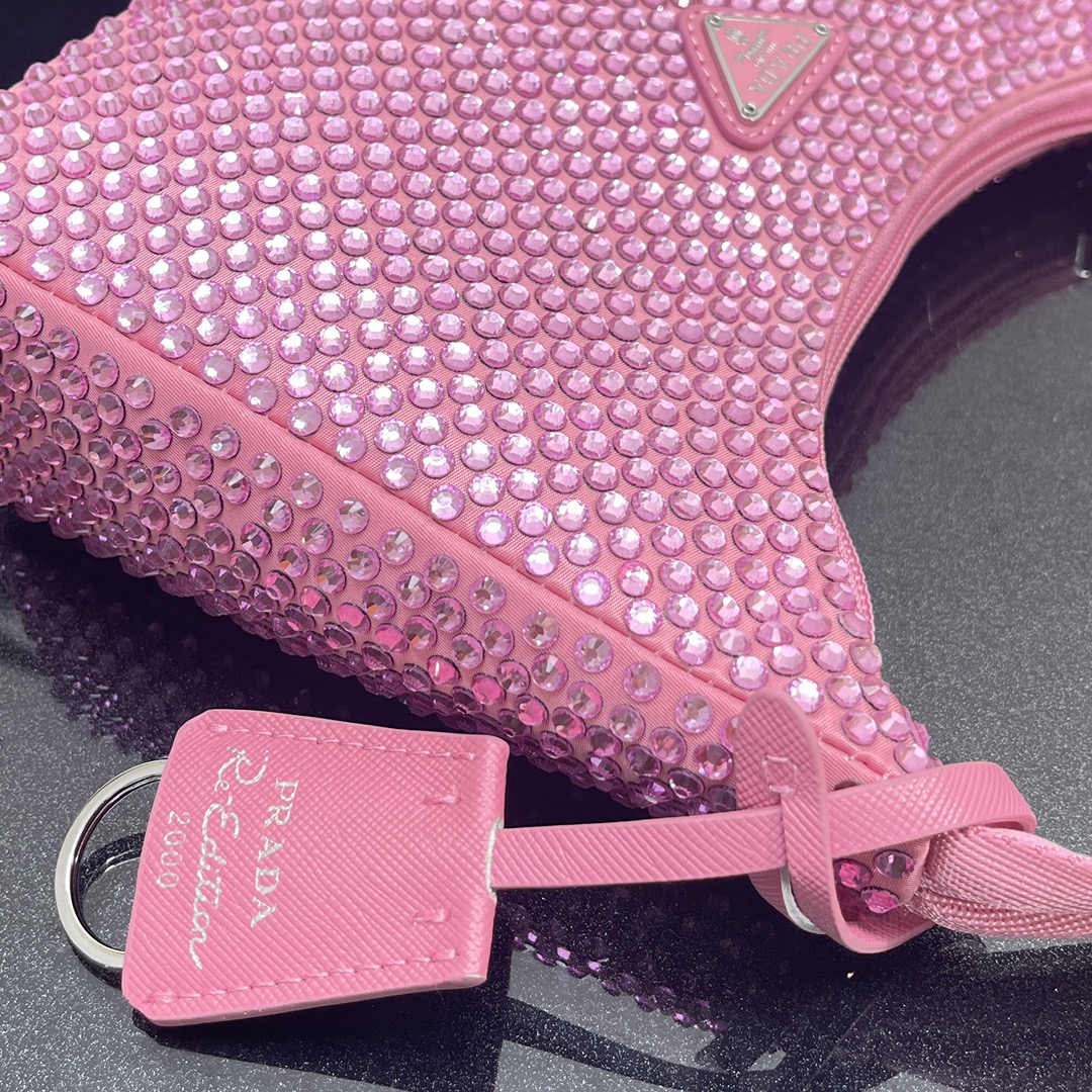 Pra*a re-edition 2000 satin mini bag pink 1ne515 22 x 12 x 6 cm