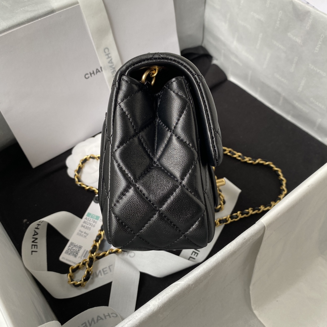 Ch**el as1787 cf mini bag 18cm