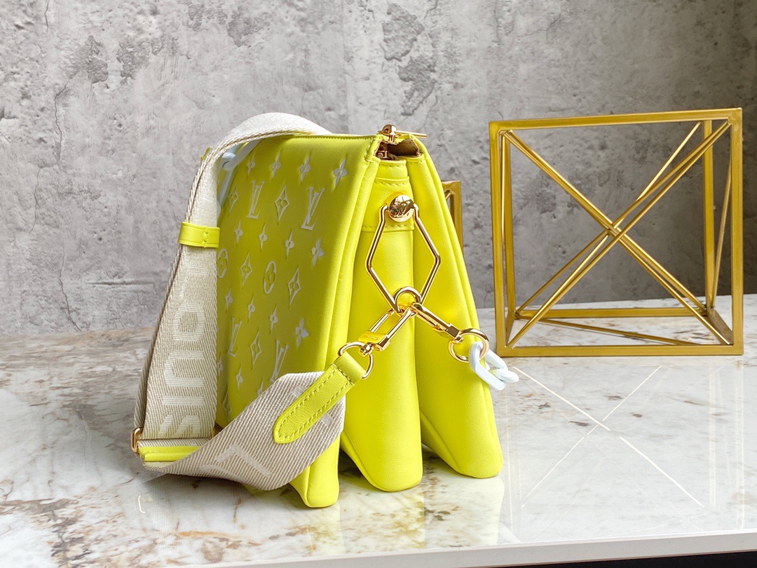 LV Coussin PM M57790 yellow 26cm