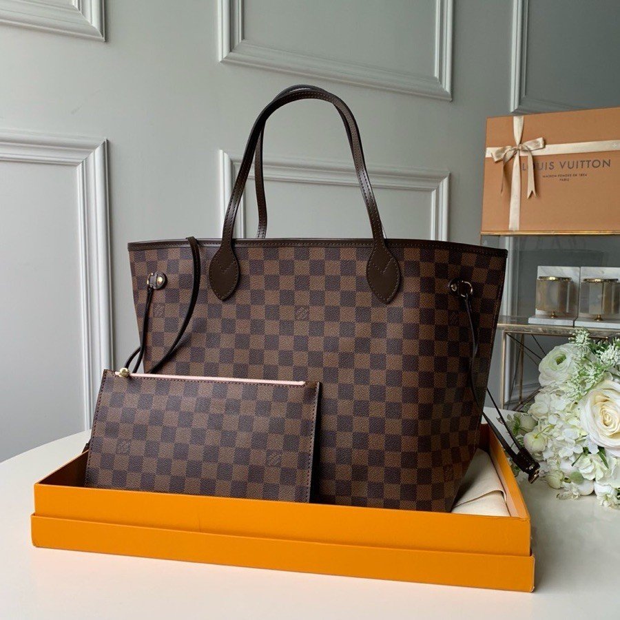 LV Neverfull MM M41603 Rose Ballerine Pink - 32x 28 x 14 cm