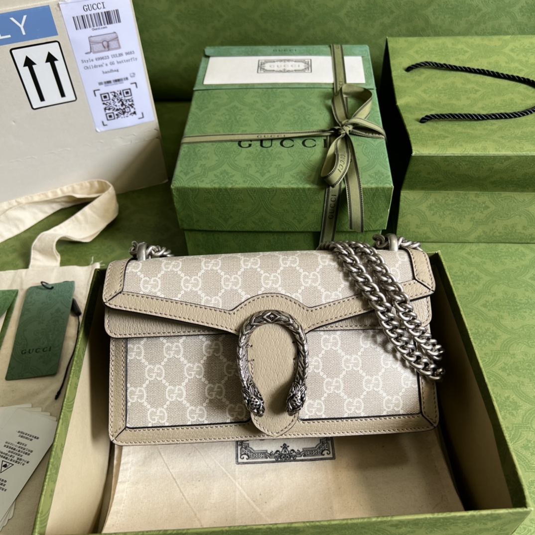 Gvc*1 dionysus small shoulder bag white and beige 499623 - 25x13.5x7cm