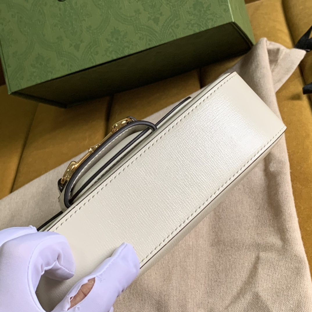 Gvc*1 horsebit 1955 mini bag white ‎658574 - 20.5x14.5x5cm