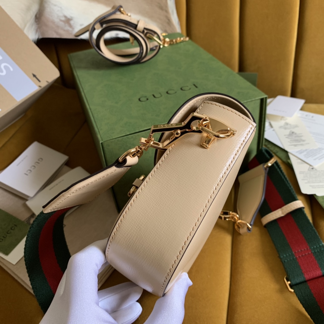 Gvc*1 horsebit 1955 mini bag nude ‎658574 - 20.5x14.5x5cm