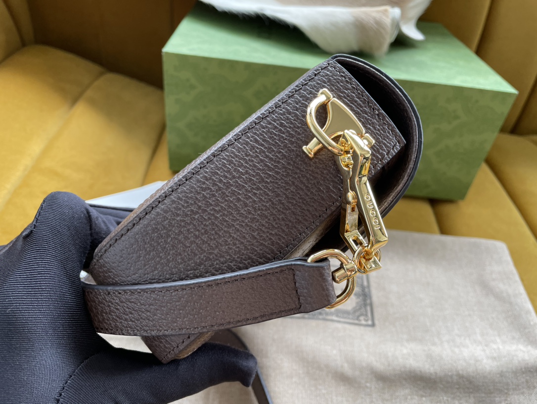 Gvc*1 horsebit 1955 mini bag brown ‎658574 - 20.5x14.5x5cm