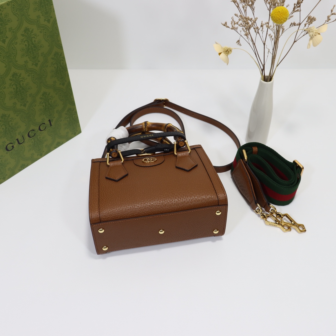 Gvc*1 diana mini tote bag‎ brown 702732  - 20 x 16 x 10cm