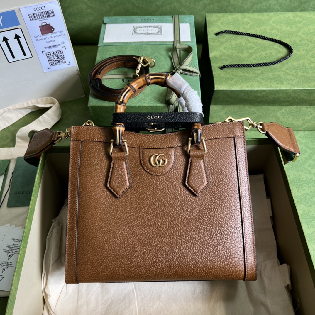 Gvc*1 diana medium tote bag  cuir leather 678842   - 35 x 30 x 14cm