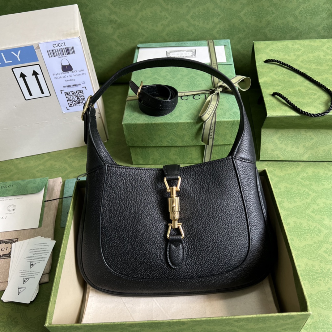 Gvc*1 jackie 1961 small natural grain bag black 636709- 27.5 x 19 x 4cm