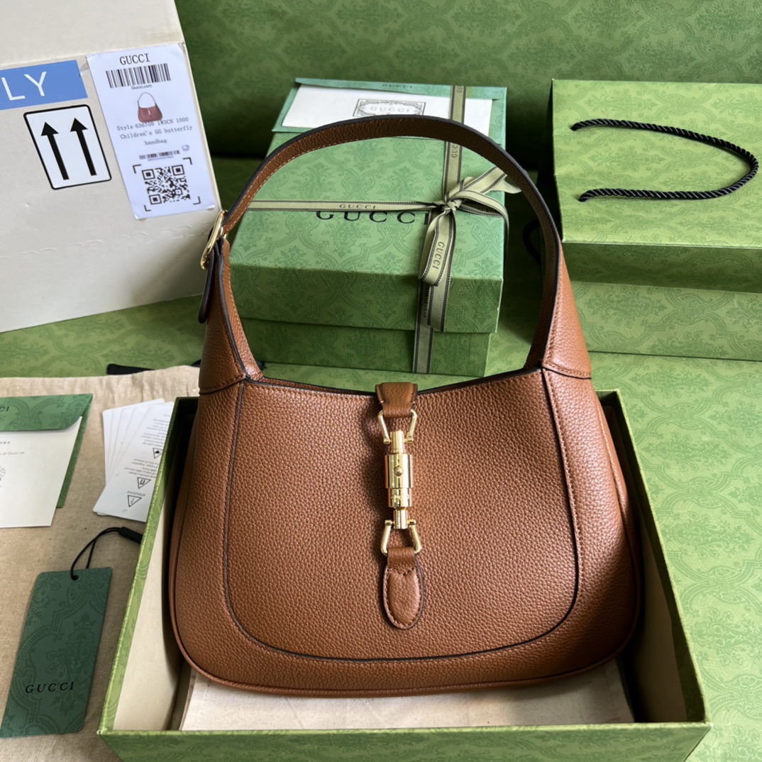 Gvc*1 jackie 1961 small natural grain bag brown 636709- 27.5 x 19 x 4cm
